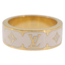 LOUIS VUITTON Nanogram Enamel Ring metal L Gold M1565L Auth 213133M-3