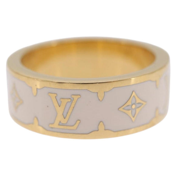 LOUIS VUITTON Nanogram Enamel Ring metal L Gold M1565L Auth 213133M