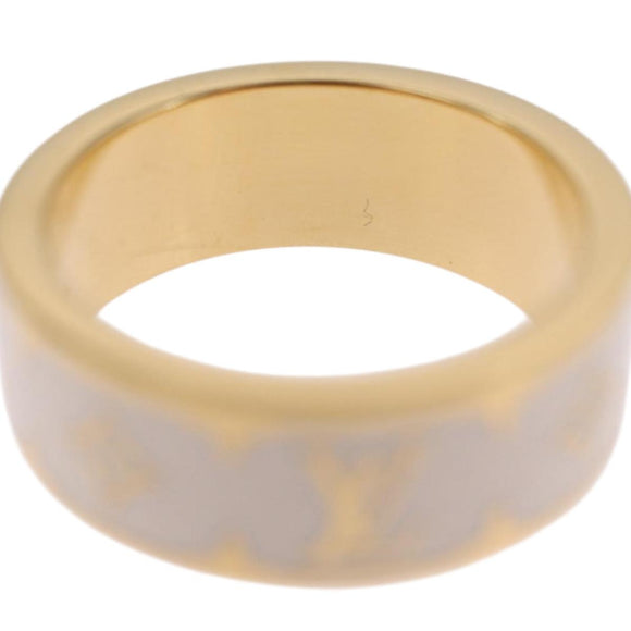 LOUIS VUITTON Nanogram Enamel Ring metal L Gold M1565L Auth 213133M