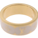 LOUIS VUITTON Nanogram Enamel Ring metal L Gold M1565L Auth 213133M-8