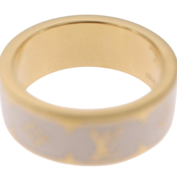 LOUIS VUITTON Nanogram Enamel Ring metal L Gold M1565L Auth 213133M
