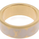 LOUIS VUITTON Nanogram Enamel Ring metal L Gold M1565L Auth 213133M-9