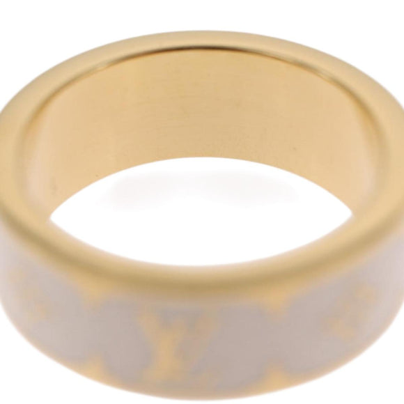 LOUIS VUITTON Nanogram Enamel Ring metal L Gold M1565L Auth 213133M