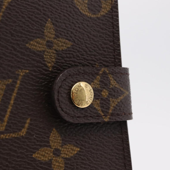 LOUIS VUITTON Monogram Agenda PM Day Planner Cover R20005 LV Auth 213134M