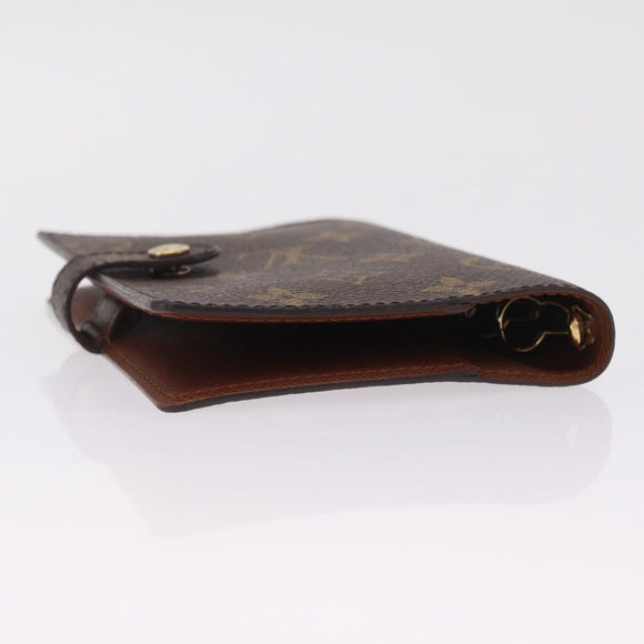 LOUIS VUITTON Monogram Agenda PM Day Planner Cover R20005 LV Auth 213134M