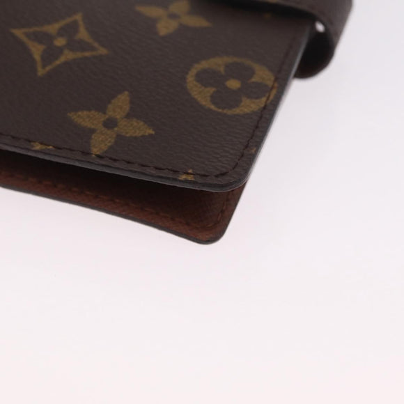 LOUIS VUITTON Monogram Agenda PM Day Planner Cover R20005 LV Auth 213134M