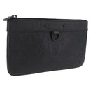 LOUIS VUITTON Monogram Shadow Pochette Discovery PM Black M44335 LV Auth 213135A-1