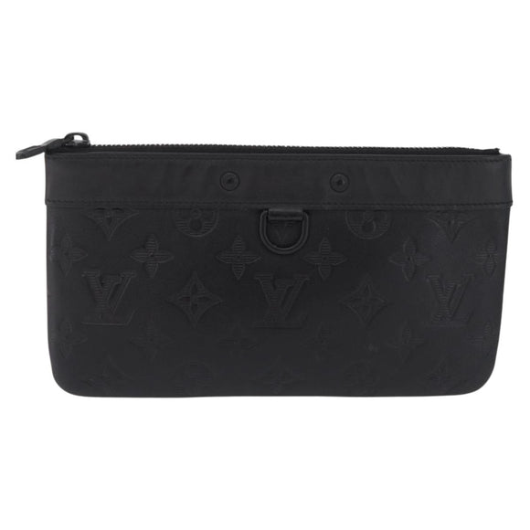 LOUIS VUITTON Monogram Shadow Pochette Discovery PM Black M44335 LV Auth 213135A