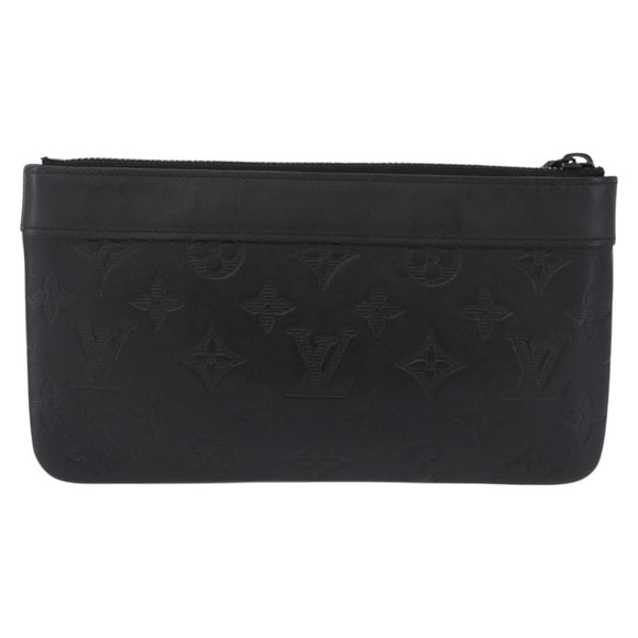 LOUIS VUITTON Monogram Shadow Pochette Discovery PM Black M44335 LV Auth 213135A
