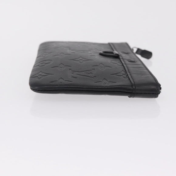 LOUIS VUITTON Monogram Shadow Pochette Discovery PM Black M44335 LV Auth 213135A