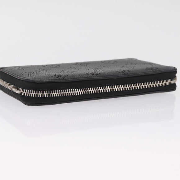 LOUIS VUITTON Monogram Mahina Zippy Long Wallet Black M61867 LV Auth 213136M