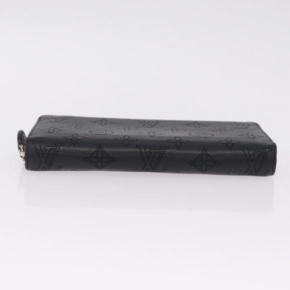 LOUIS VUITTON Monogram Mahina Zippy Long Wallet Black M61867 LV Auth 213136M