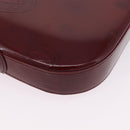 Cartier Must Line Shoulder Bag Patent leather Bordeaux Silver Auth 213137SAM-10