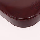 Cartier Must Line Shoulder Bag Patent leather Bordeaux Silver Auth 213137SAM-11