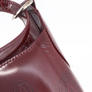 Cartier Must Line Shoulder Bag Patent leather Bordeaux Silver Auth 213137SAM-19
