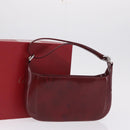 Cartier Must Line Shoulder Bag Patent leather Bordeaux Silver Auth 213137SAM-21