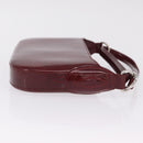 Cartier Must Line Shoulder Bag Patent leather Bordeaux Silver Auth 213137SAM-4