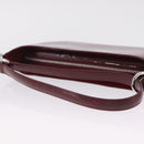 Cartier Must Line Shoulder Bag Patent leather Bordeaux Silver Auth 213137SAM-7