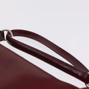 Cartier Must Line Shoulder Bag Patent leather Bordeaux Silver Auth 213137SAM-8