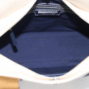 Tory Burch Hand Bag Canvas 2way Beige Silver Auth 213142A-19