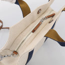 Tory Burch Hand Bag Canvas 2way Beige Silver Auth 213142A-6