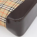 BURBERRY Nova Check Tote Bag Canvas Beige Gold Auth 213143V-13