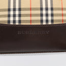 BURBERRY Nova Check Tote Bag Canvas Beige Gold Auth 213143V-14