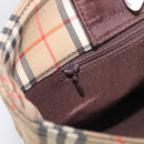 BURBERRY Nova Check Tote Bag Canvas Beige Gold Auth 213143V-23