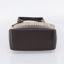 BURBERRY Nova Check Tote Bag Canvas Beige Gold Auth 213143V-9