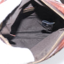 FENDI Zucchino Canvas Shoulder Bag Beige Gold Auth 213146A-17