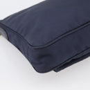 PRADA Shoulder Bag Nylon Navy Gold Auth 213147A-13