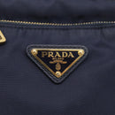 PRADA Shoulder Bag Nylon Navy Gold Auth 213147A-15