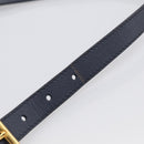 PRADA Shoulder Bag Nylon Navy Gold Auth 213147A-17