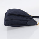 PRADA Shoulder Bag Nylon Navy Gold Auth 213147A-5