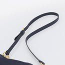 PRADA Shoulder Bag Nylon Navy Gold Auth 213147A-8