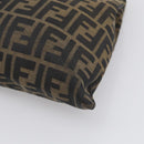 FENDI Zucca Canvas Hand Bag Brown Black Auth 213149V-11