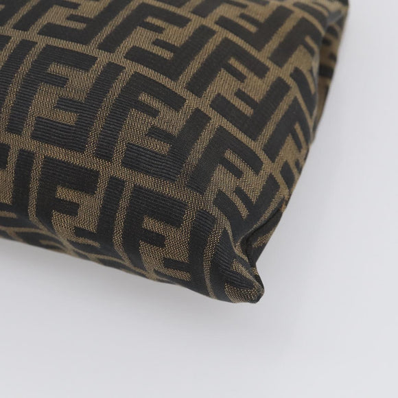 FENDI Zucca Canvas Hand Bag Brown Black Auth 213149V
