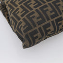 FENDI Zucca Canvas Hand Bag Brown Black Auth 213149V-12