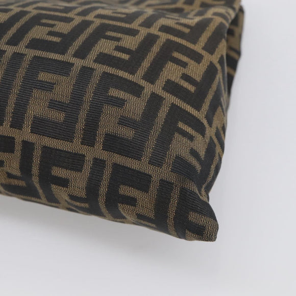 FENDI Zucca Canvas Hand Bag Brown Black Auth 213149V