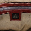 FENDI Zucca Canvas Hand Bag Brown Black Auth 213149V-15