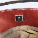FENDI Zucca Canvas Hand Bag Brown Black Auth 213149V-16