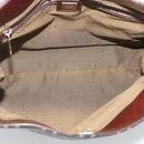FENDI Zucca Canvas Hand Bag Brown Black Auth 213149V-18