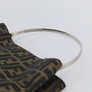 FENDI Zucca Canvas Hand Bag Brown Black Auth 213149V-8