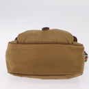 PRADA Shoulder Bag Nylon Brown Silver Auth 213150A-10