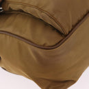 PRADA Shoulder Bag Nylon Brown Silver Auth 213150A-11