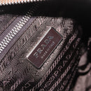 PRADA Shoulder Bag Nylon Brown Silver Auth 213150A-22