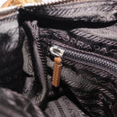 PRADA Shoulder Bag Nylon Brown Silver Auth 213150A-26