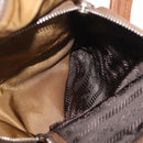 PRADA Shoulder Bag Nylon Brown Silver Auth 213150A-28