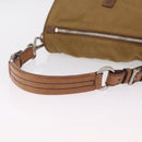 PRADA Shoulder Bag Nylon Brown Silver Auth 213150A-7