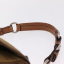 PRADA Shoulder Bag Nylon Brown Silver Auth 213150A-8